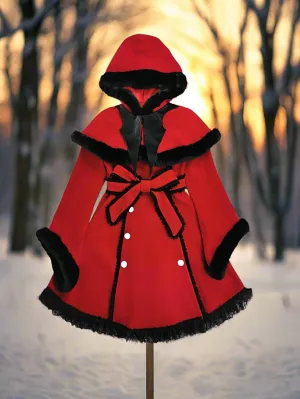 Women's Gothic Style Dark Christmas Hooded Cloak