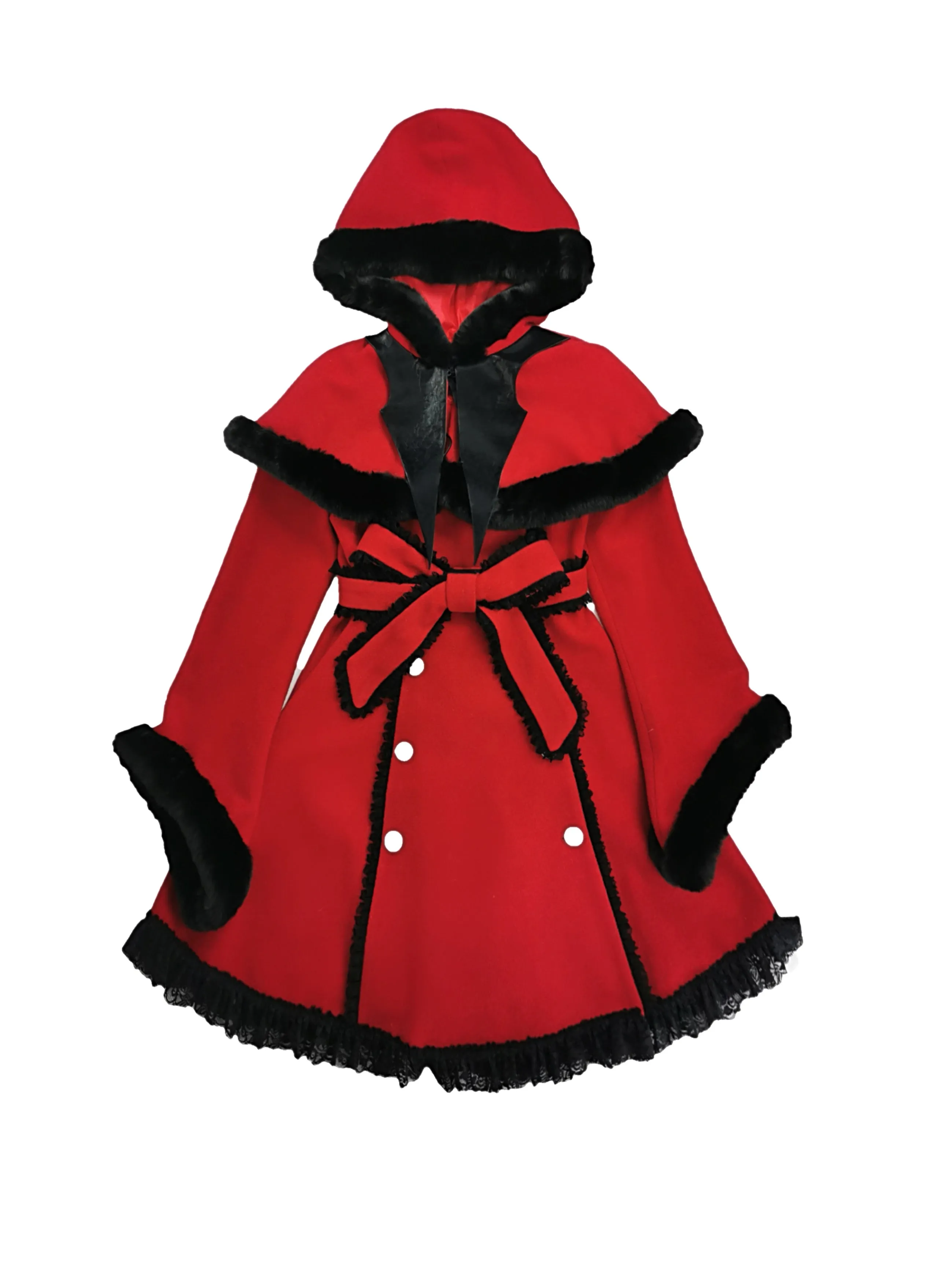 Women's Gothic Style Dark Christmas Hooded Cloak