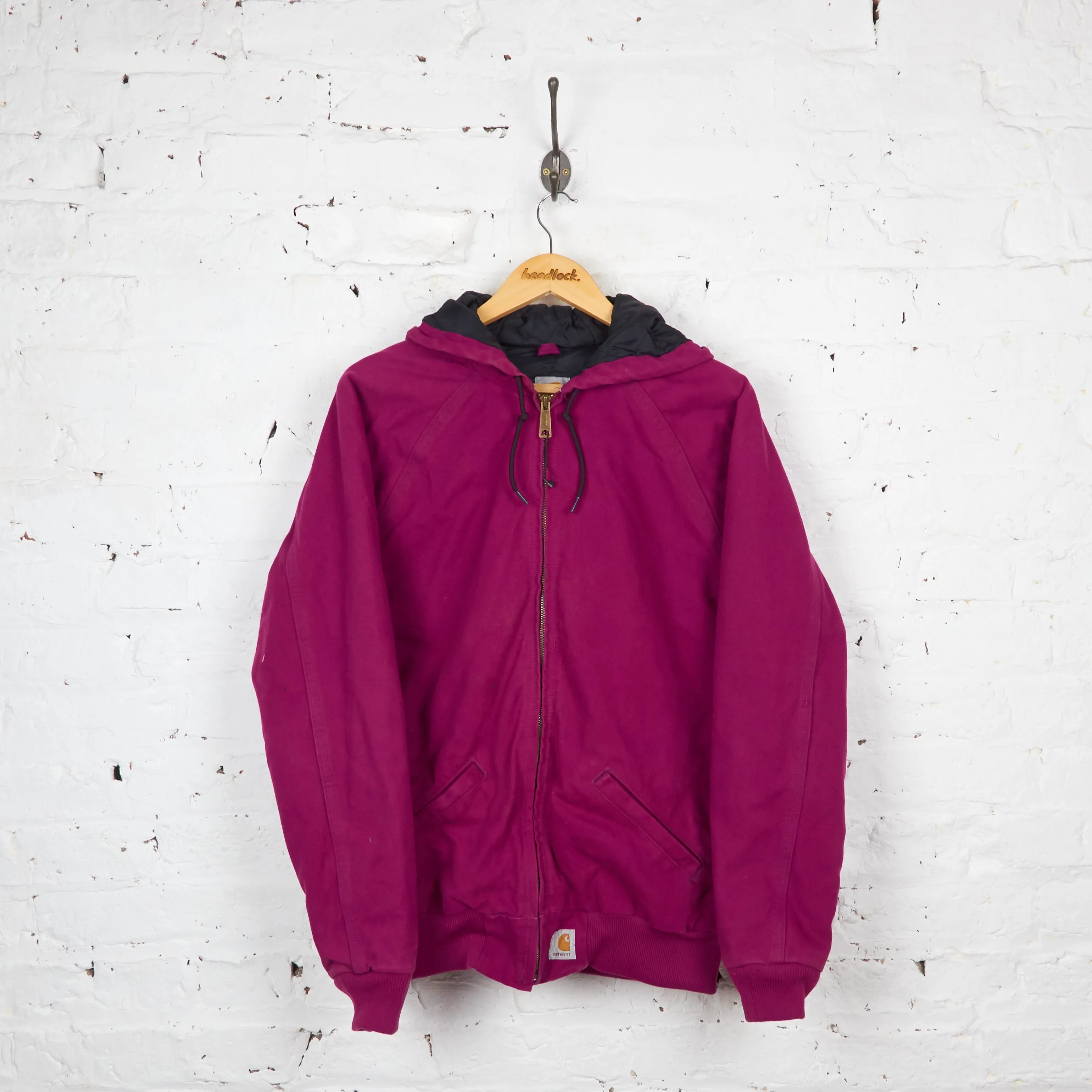Womens Hooded Carhartt Work Jacket - Purple - Womens M
