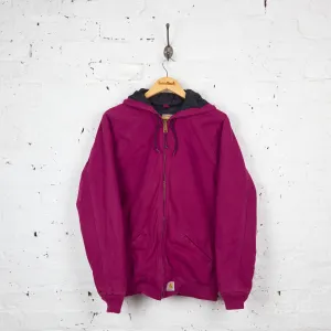 Womens Hooded Carhartt Work Jacket - Purple - Womens M