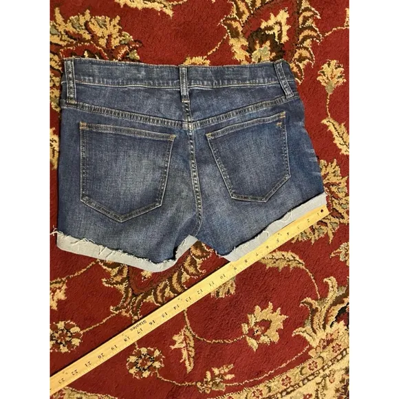 Womens Madewell Maternity Side Panel High-Rise Denim Shorts Size 28