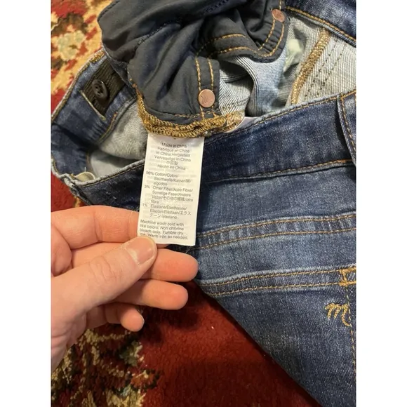 Womens Madewell Maternity Side Panel High-Rise Denim Shorts Size 28
