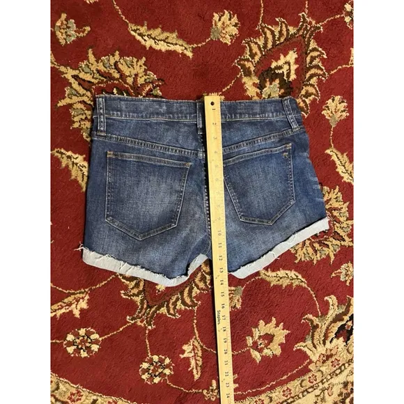Womens Madewell Maternity Side Panel High-Rise Denim Shorts Size 28