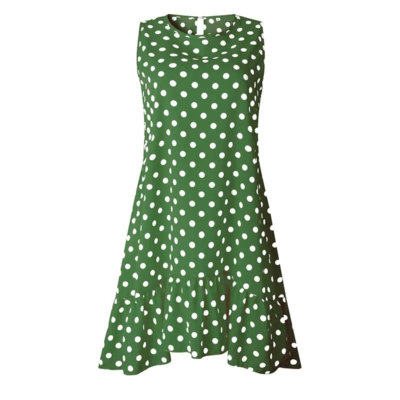 Women's Polka Dot Chiffon Dress
