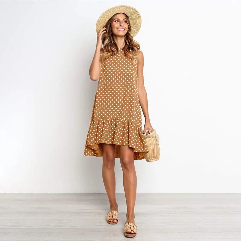 Women's Polka Dot Chiffon Dress