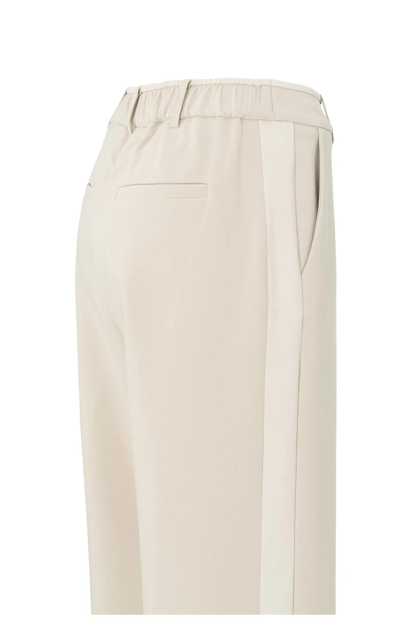 Woven trousers with wide legs and side stripe details