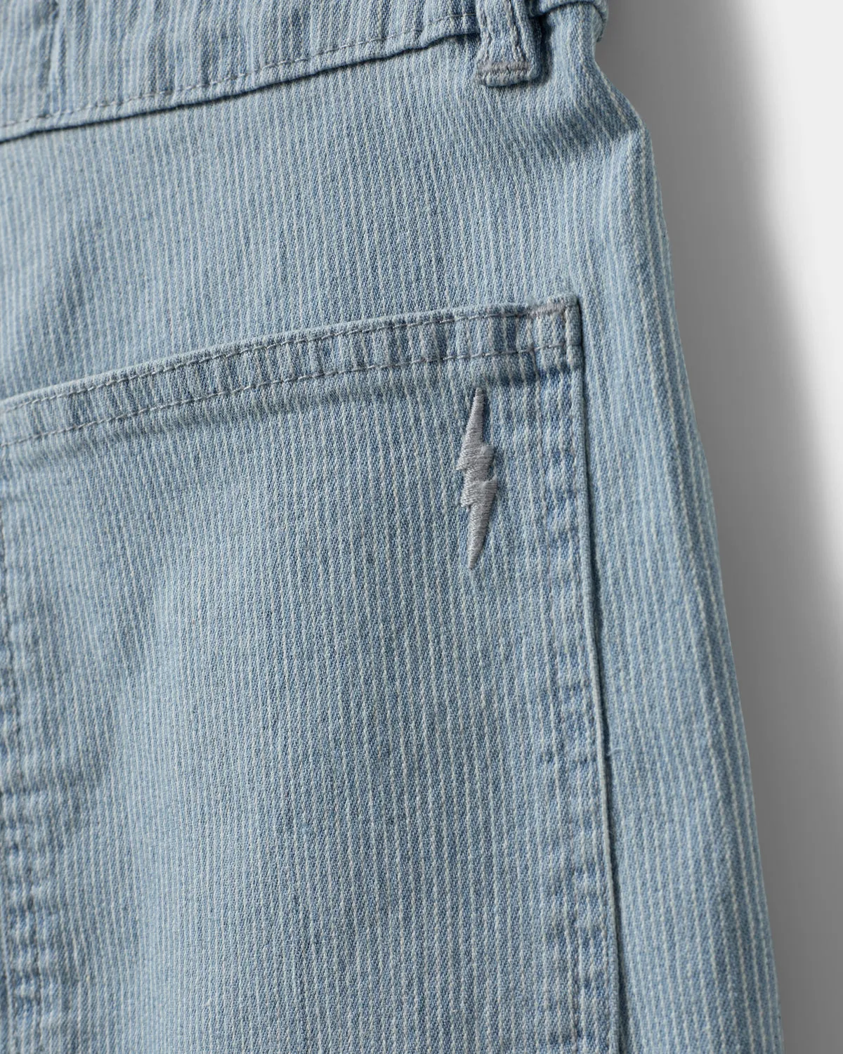 YVONNESY SHORTS - Blue denim Stripe