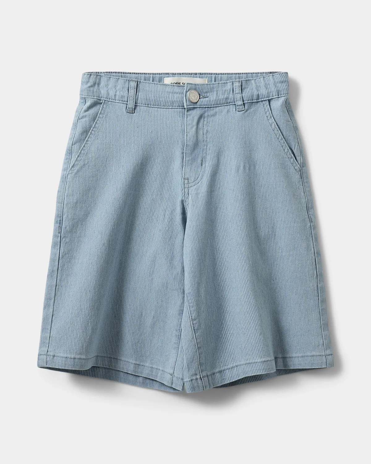 YVONNESY SHORTS - Blue denim Stripe