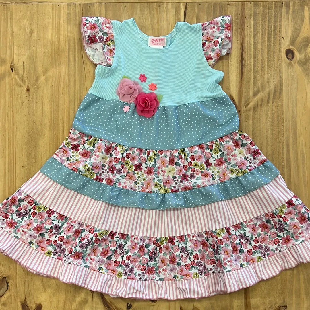 ZaZa Couture Cherry Blossom Floral Dress